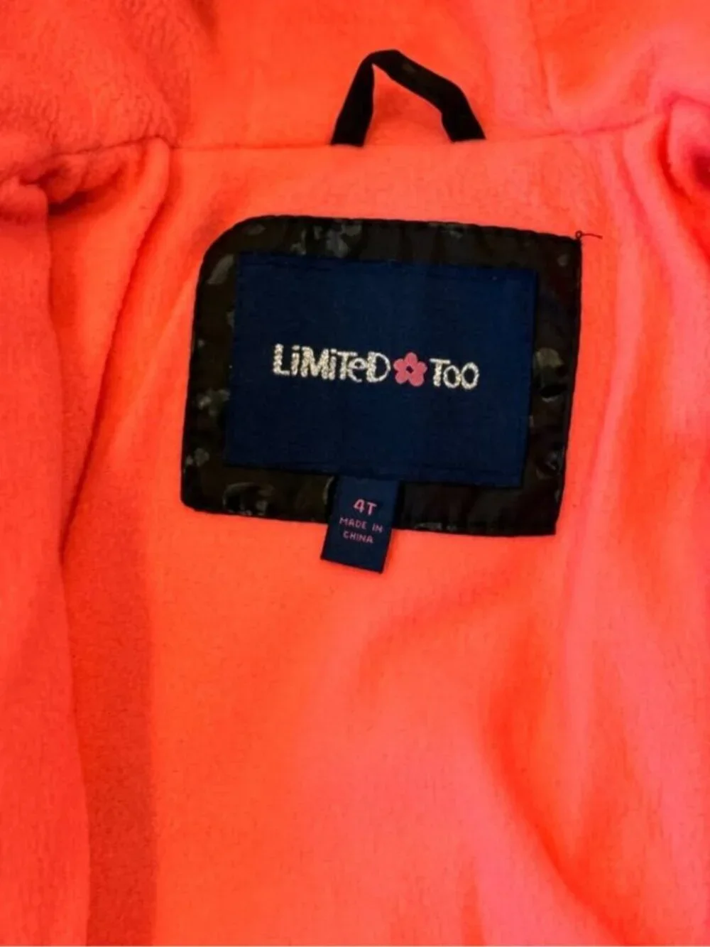 Limited Too girls size 4T black leopard Winter puffer coat